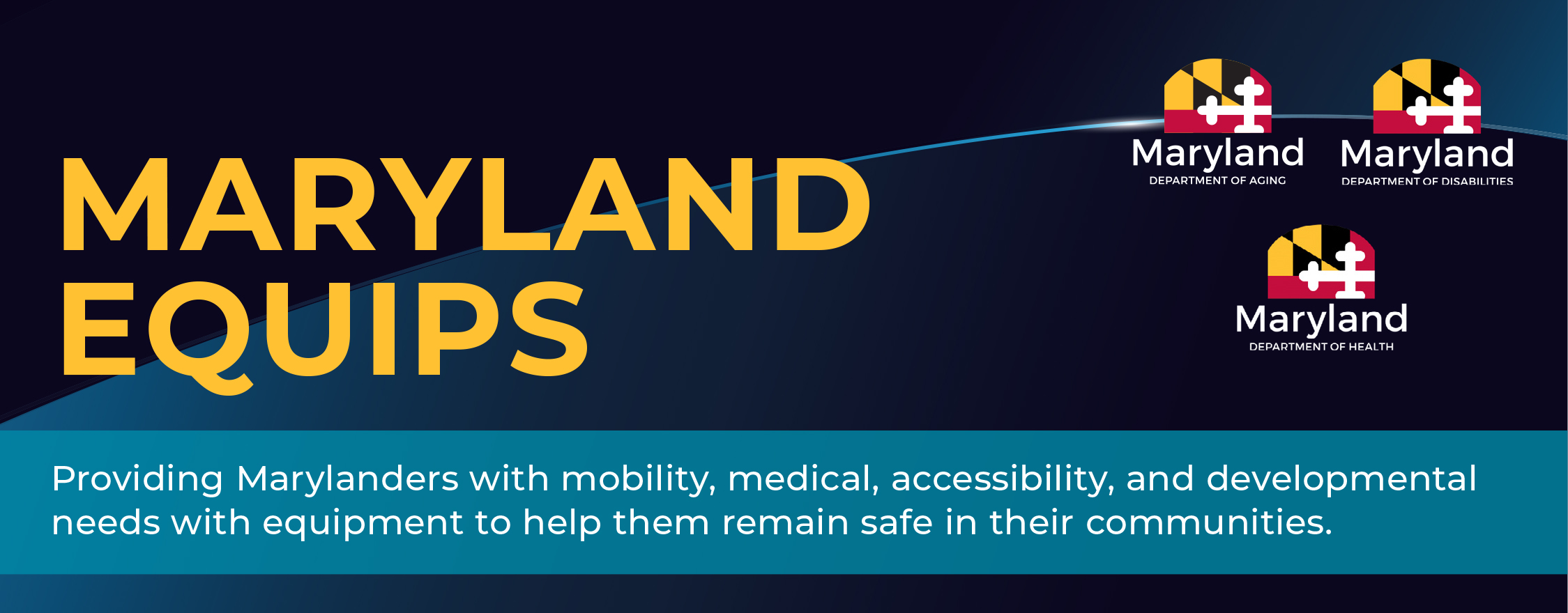 Providing Marylanders with mobility, medical, accessibility, and developmental needs with equipment to  help them remain safe